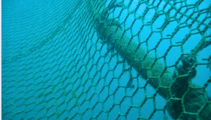 Malla de gaviones PET para la cría en aguas profundas