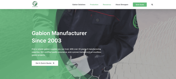 Producto de gaviones metálicos Shengsen